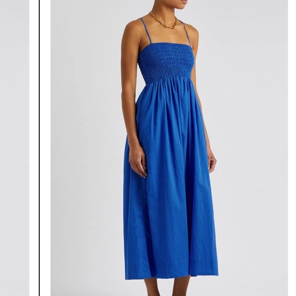 Faithfull the Brand Agolde Midi Dress Sicilian Blue XXL - Picture 1 of 11